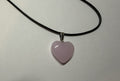 Pink Heart Pendant Necklace – 18" Faux Leather Cord | Cute Romantic Jewelry | Minimalist Heart Charm Necklace