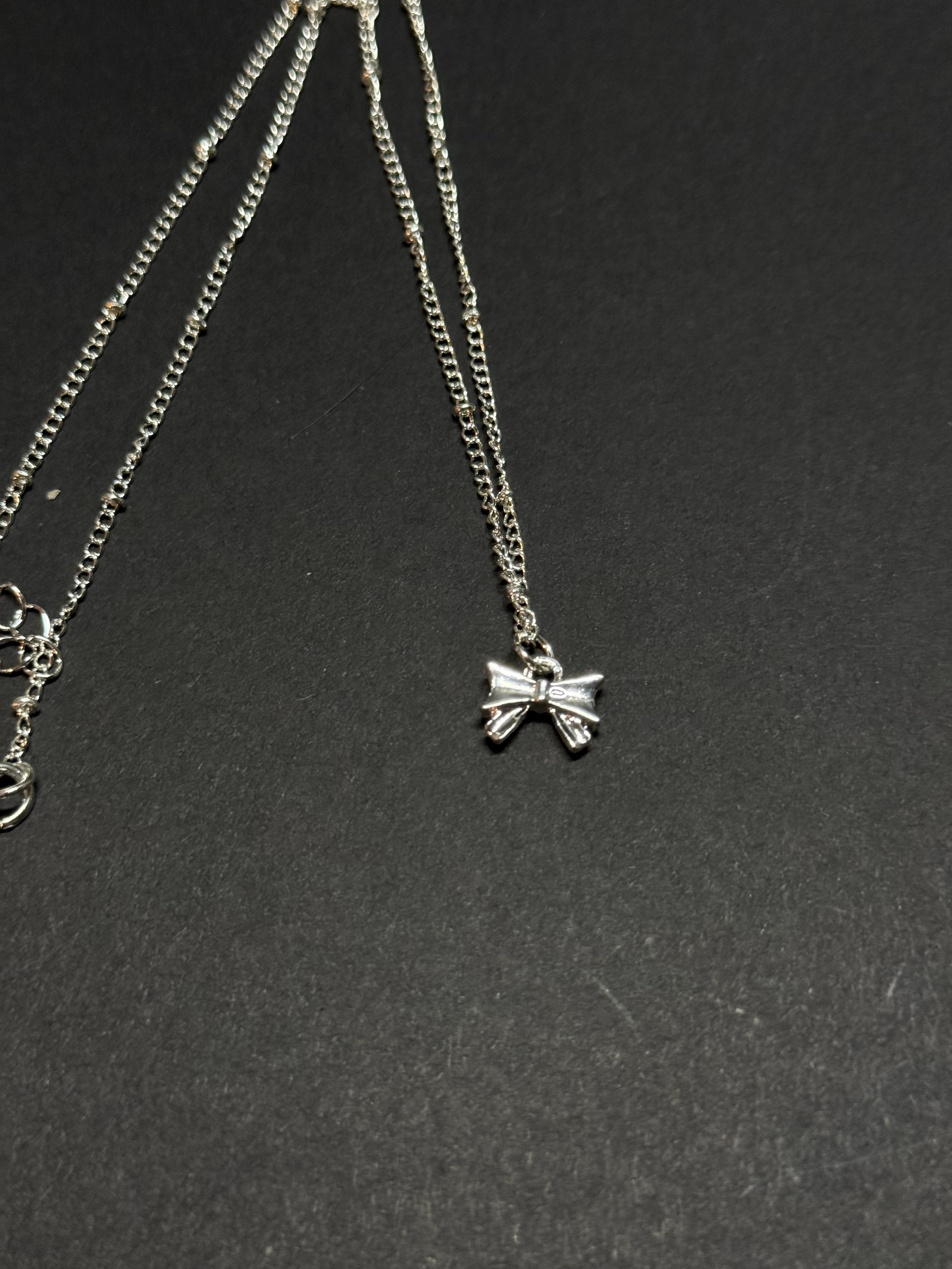 Bow Pendant Necklace – 18” Chain