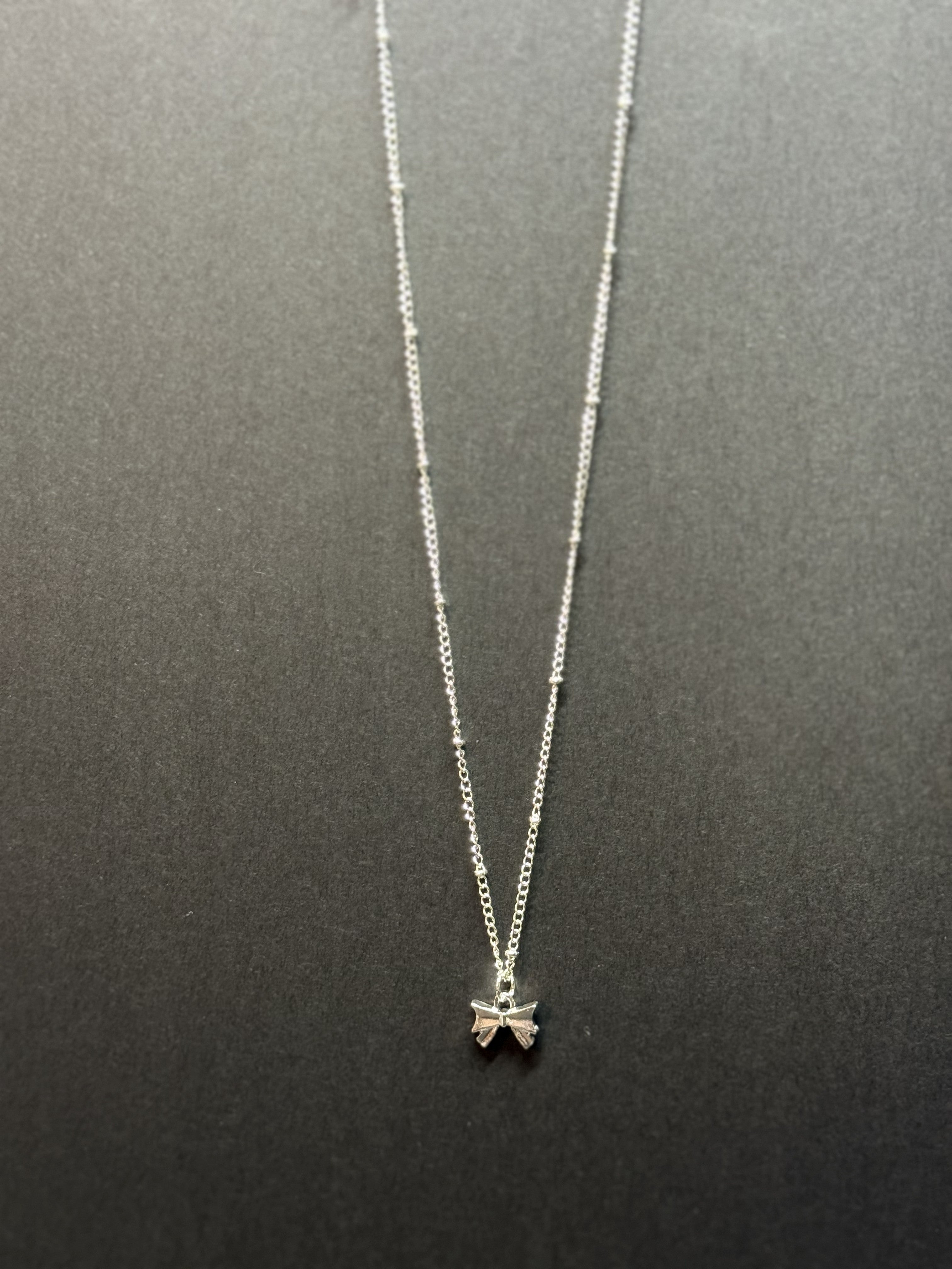 Bow Pendant Necklace – 18” Chain