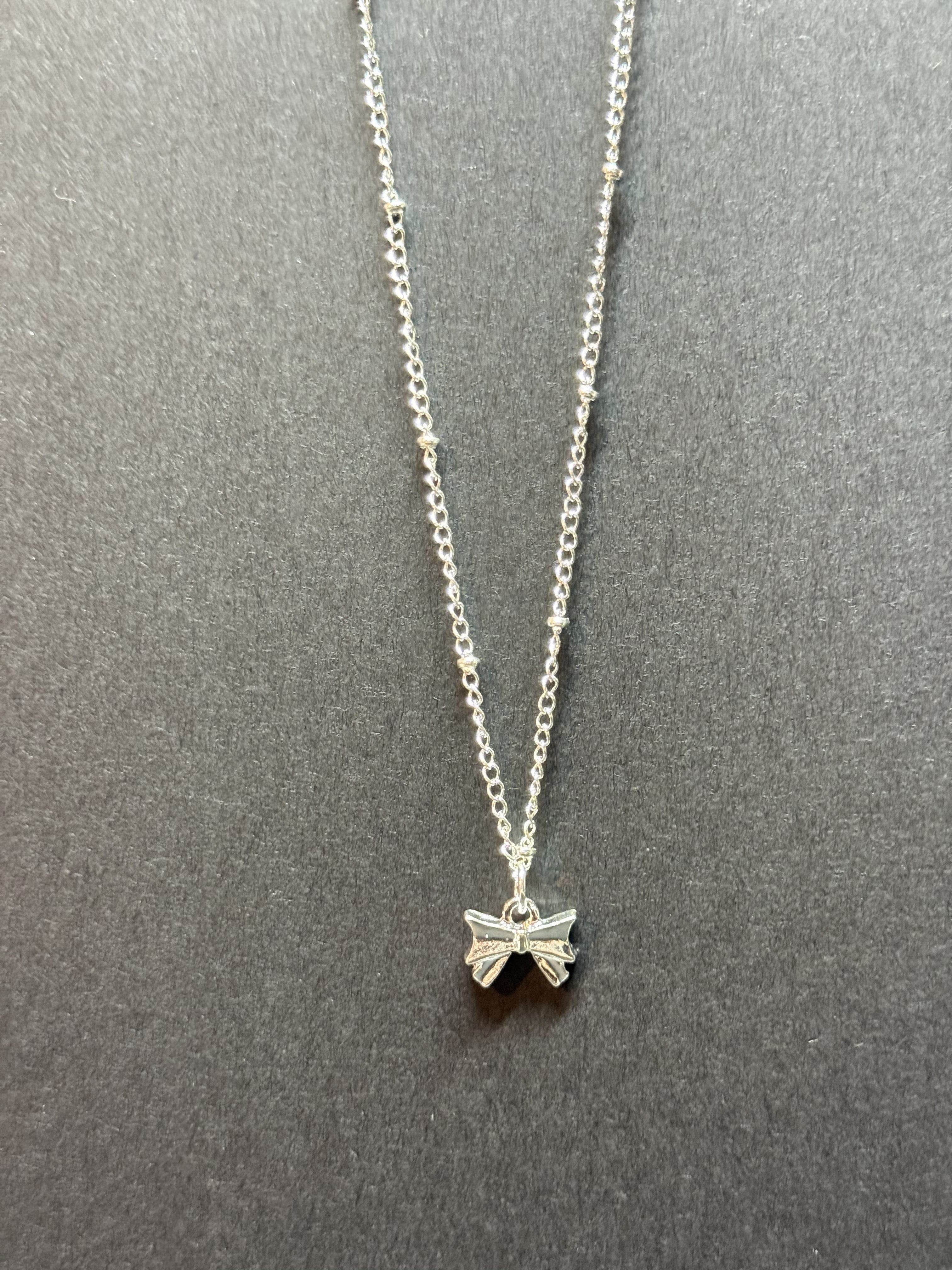 Bow Pendant Necklace – 18” Chain