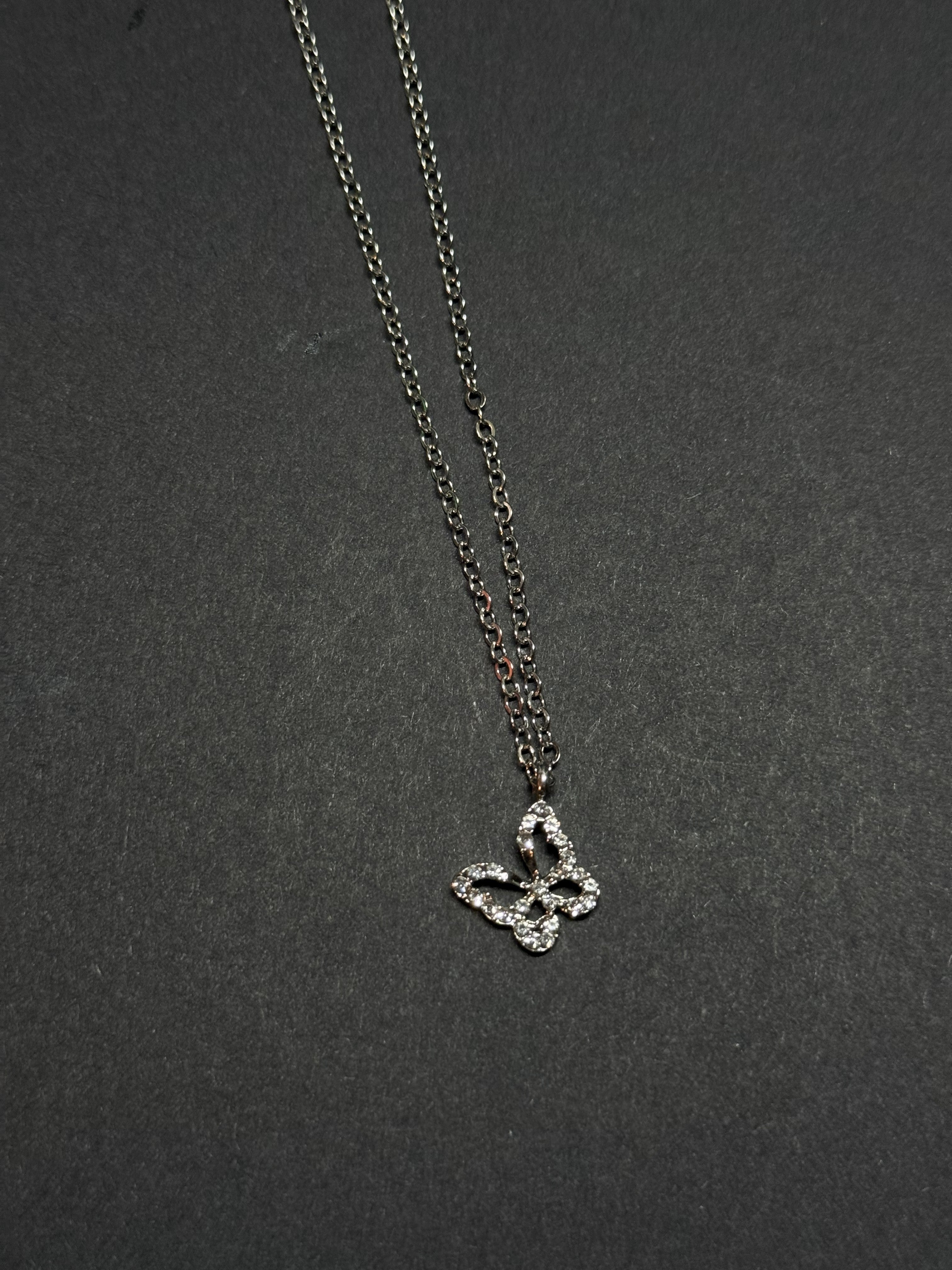 Butterfly Pendant Necklace – 16” Chain