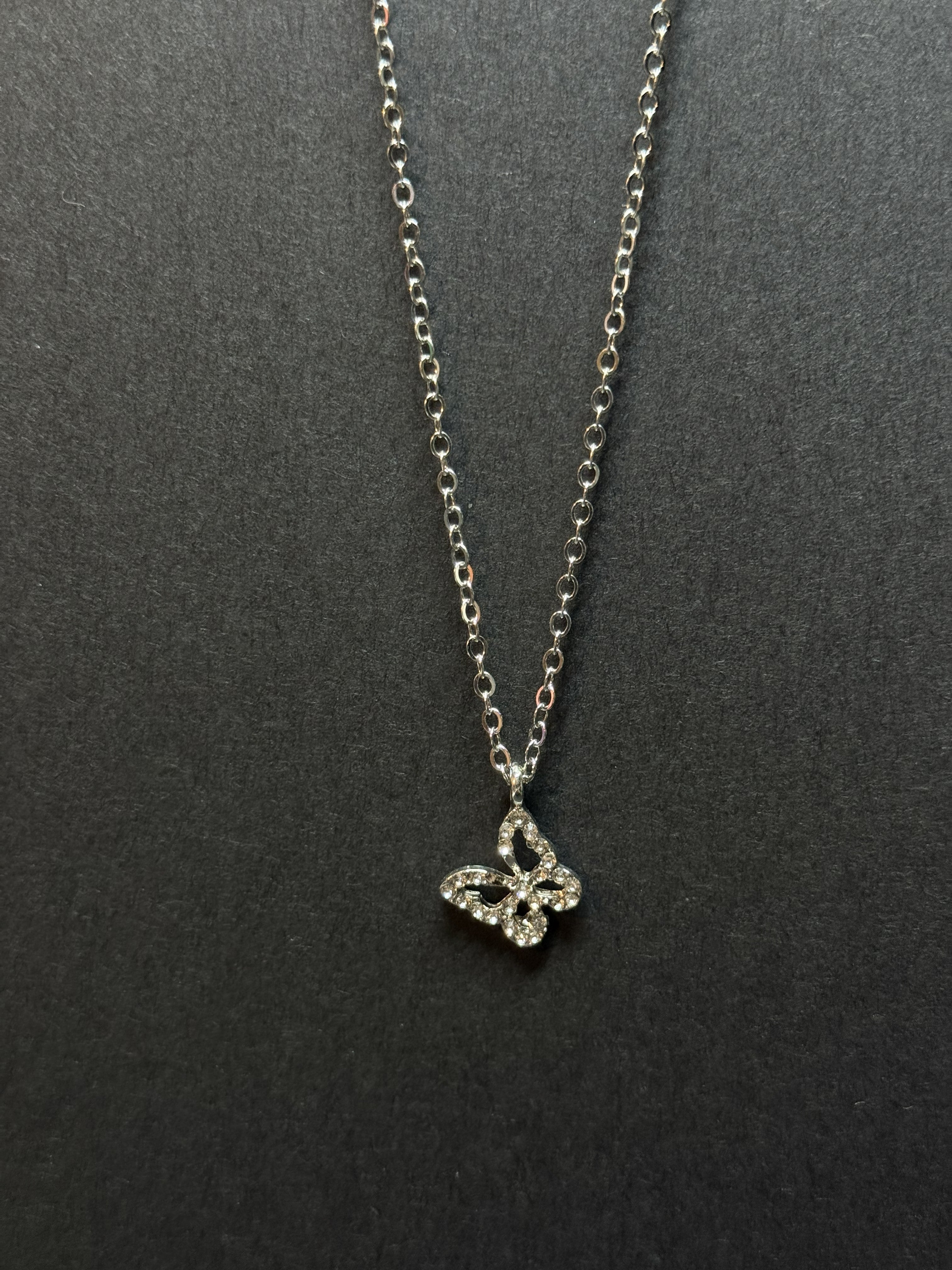 Butterfly Pendant Necklace – 16” Chain