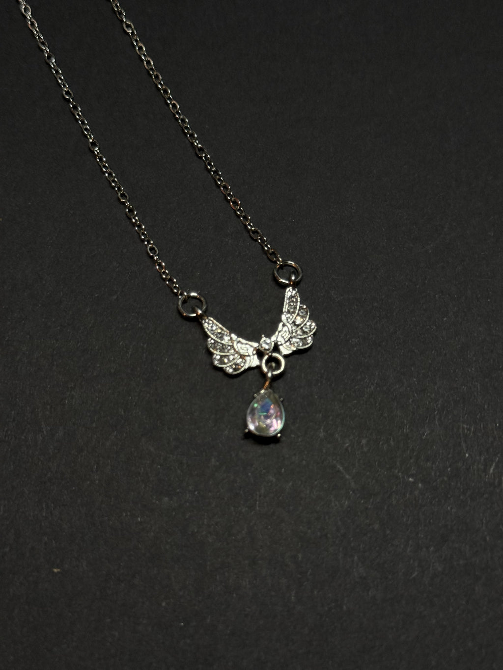 Angel Wings Pendant Necklace – 16” Chain