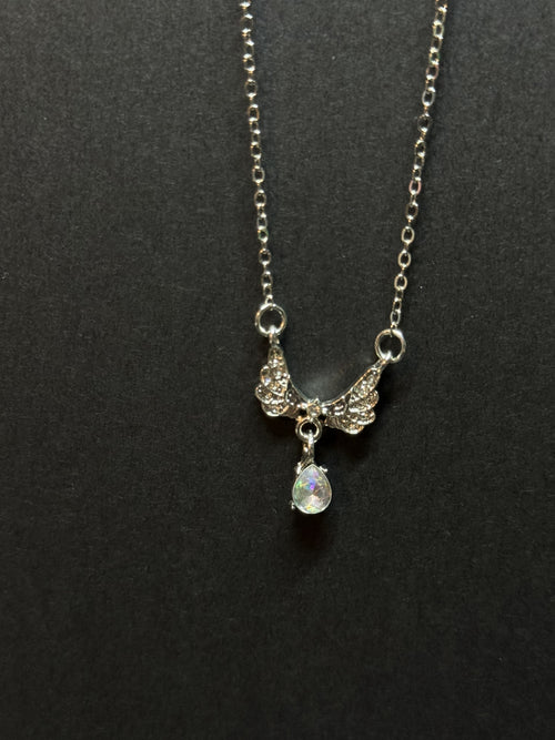 Angel Wings Pendant Necklace – 16” Chain