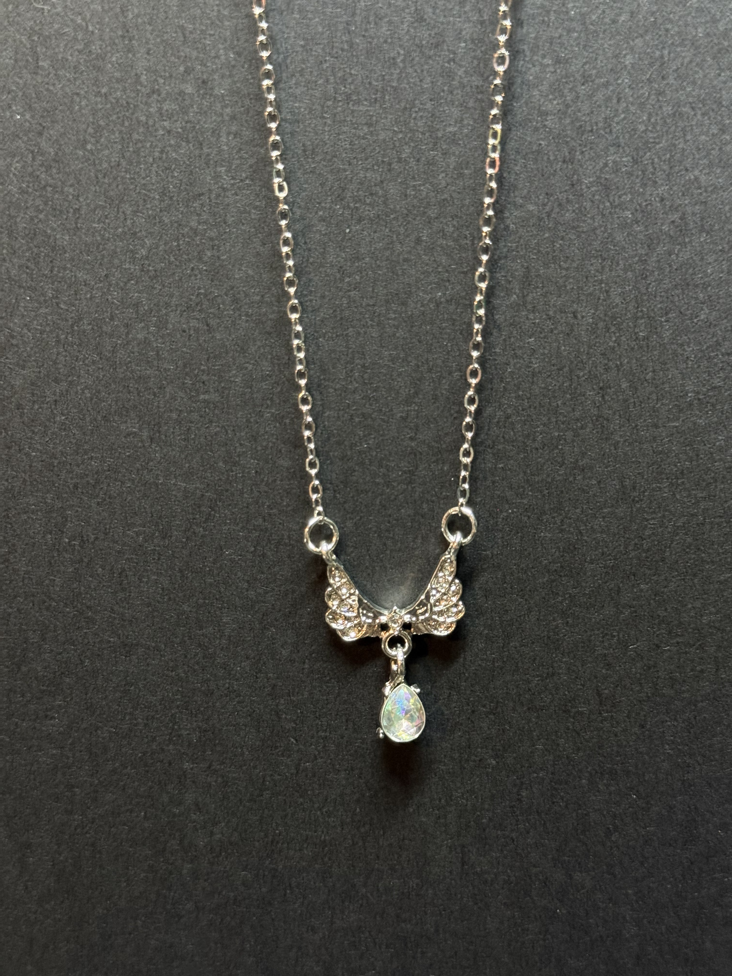 Angel Wings Pendant Necklace – 16” Chain