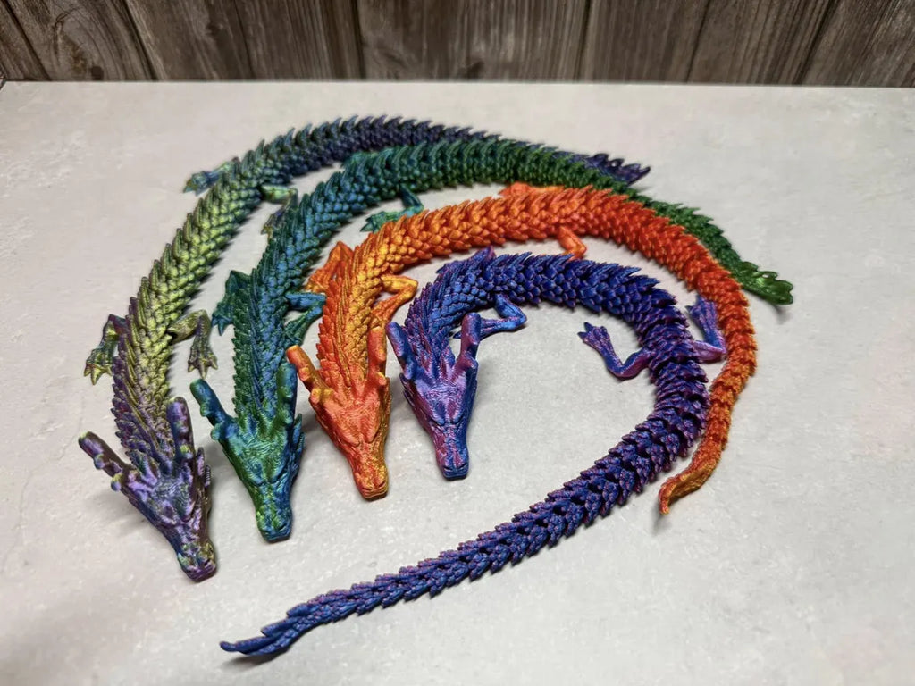 Articulated 3D Printed Dragon – 11.8” Flexible Fantasy Creature