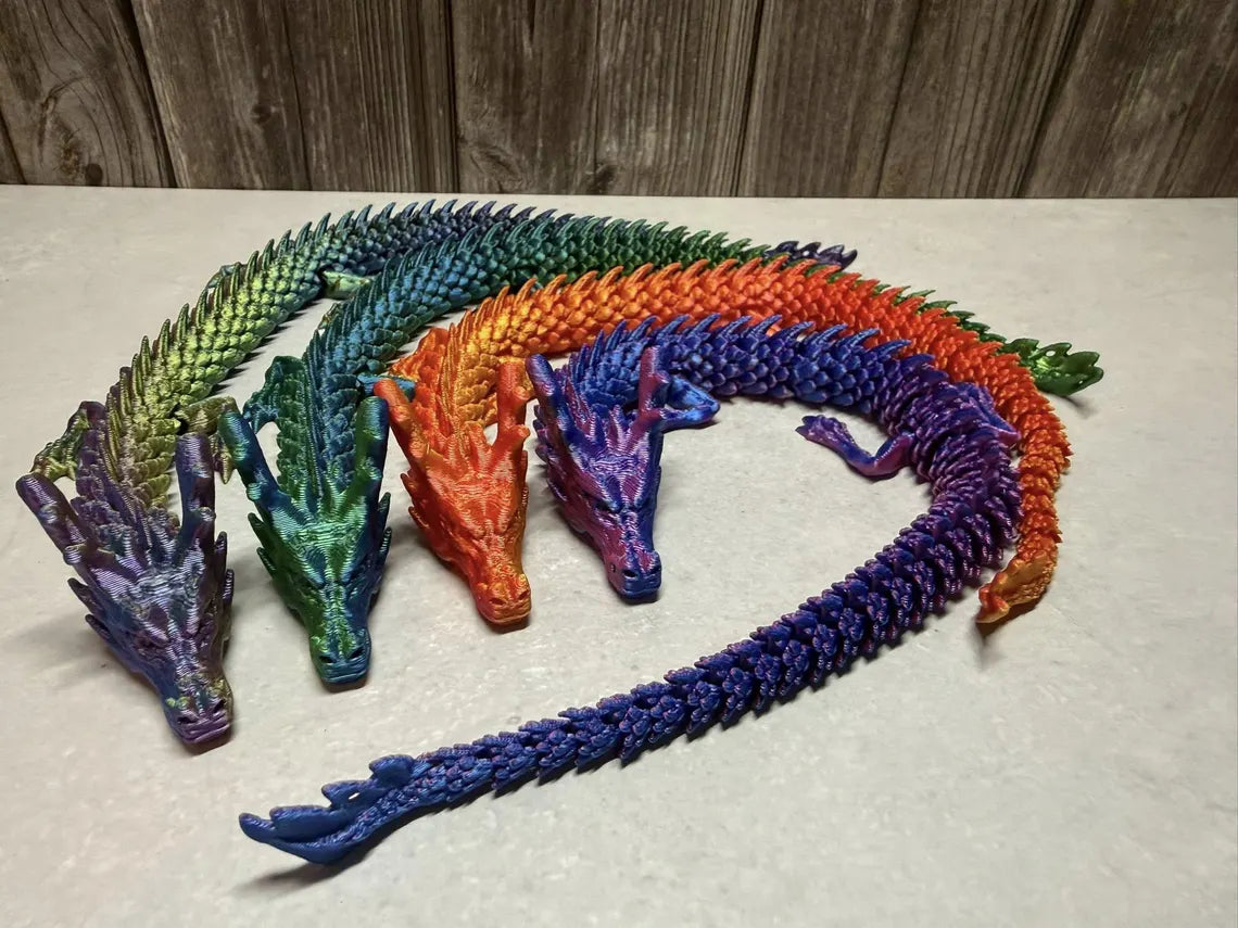 Articulated 3D Printed Dragon – 11.8” Flexible Fantasy Creature